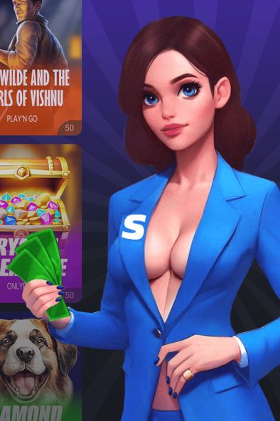 Промо: девушка в синем пиджаке